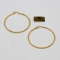 Orecchini a cerchio oro giallo 18kt tubolari A.123