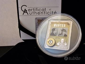 Medaglia in argento con effigie di Al Capone