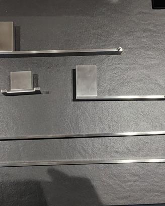 Kit accessori bagno in acciaio spazzolato di alta