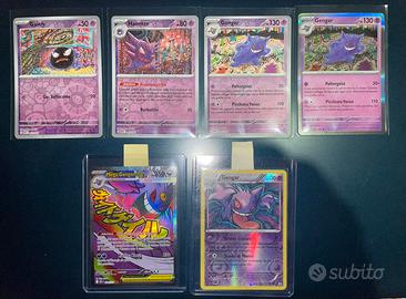 Lotto carte Pokémon gengar