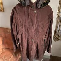 Parka in pelle scamosciata donna