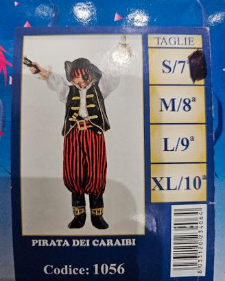 Costume carnevale Pirata bimbo 7 anni