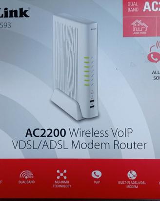 Modem D-Link AC2200 Wireless VoIP VDSL/ADSL Router