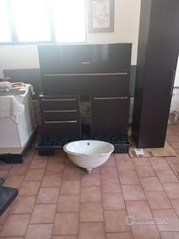 Mobile bagno con lavandino incassato