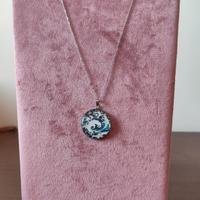 Collana in acciaio inox con onda di Hokusai 