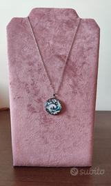 Collana in acciaio inox con onda di Hokusai 