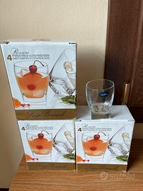 Set 12 bicchieri whisky/succo Bormioli linea Rossi