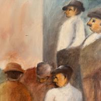 Dipinto raffigurante giocatori.