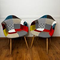 Set 4 Poltroncine di Design in Patchwork