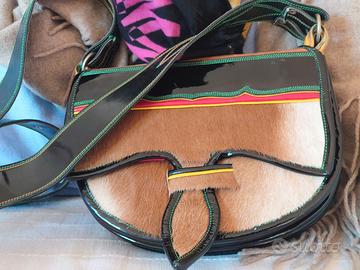 Borsa Artigianale colombiana in pelle e cavallino