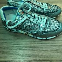 Sneakers Premiata pelle argento
