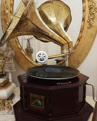 grammofono stile antico omaggio disco puntine