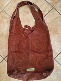 Borsa in pelle scamosciata vintage