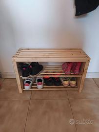 Scarpiera Montessori con seduta per bimbi