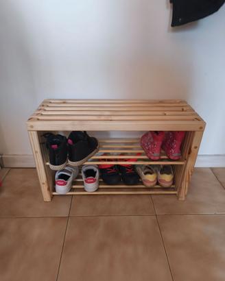 Scarpiera Montessori con seduta per bimbi