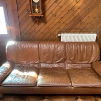 Divano in pelle vintage originale anni ‘70