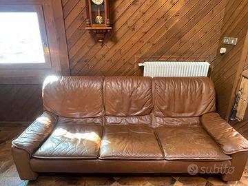 Divano in pelle vintage originale anni ‘70