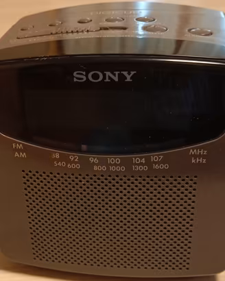 RADIO SVEGLIA FM AM, colore Nero, Display Verde