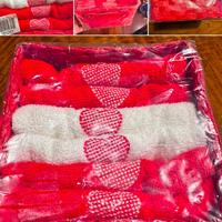 12 asciugamani lavatte per mani con due cestini