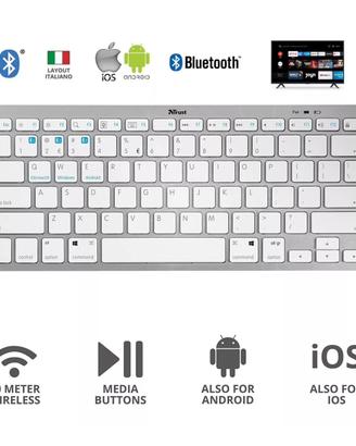 Tastiera Bluetooth Trust Pc,TV, Tablet, smartphone