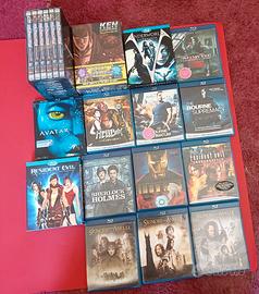 collezione di film in formato Blu-ray e DVD
