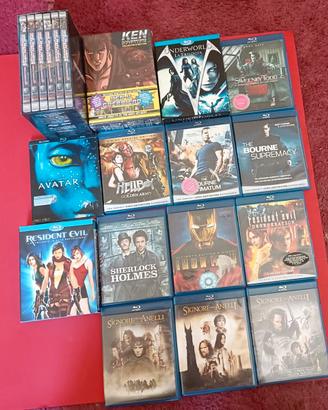 collezione di film in formato Blu-ray e DVD