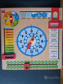 Orologio e calendario per bambini 