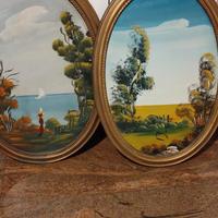 Quadri ovali pittura ad olio