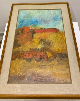 SANSI olio Paesaggio quadro ORIGINALE