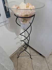 Portavasi in ferro  battuto