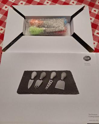 Set formaggi AMC con lastra di ardesia e coltelli
