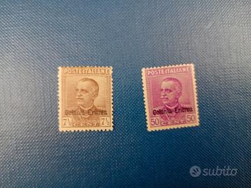 francobolli ITALIAREGNO Nuovi Colonie Eritrea 