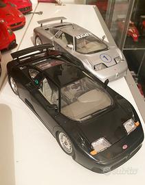 LOTTO 2 1:18 BURAGO Bugatti 110 EB 1991 #1 argento