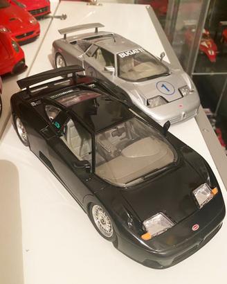 LOTTO 2 1:18 BURAGO Bugatti 110 EB 1991 #1 argento