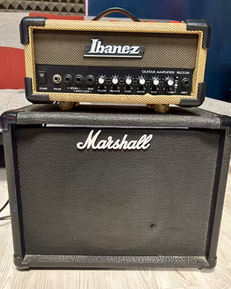 Testata Ibanez + cassa Marshall 10p