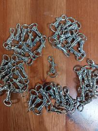 50 Moschettoni  zama con anello ovale 