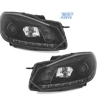 FARI VOLKSWAGEN VW GOLF 6 08-12 DRL FONDO NERO