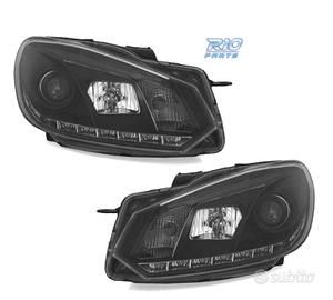 FARI VOLKSWAGEN VW GOLF 6 08-12 DRL FONDO NERO