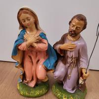 Statuette Maria e Giuseppe di cartapesta Italia