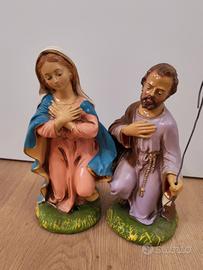 Statuette Maria e Giuseppe di cartapesta Italia