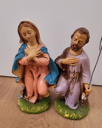 Statuette Maria e Giuseppe di cartapesta Italia