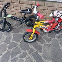 Bicicletta bimbo con e senza pedali.
