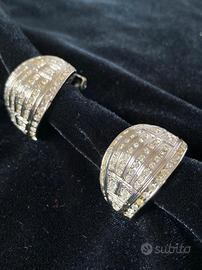 orecchini a clip con strass anni '80
