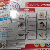 Puzzle/gioco corpo umano