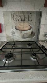 Pannello vetro retro cucina piano cottura