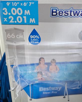 Piscina rettangolare usata come nuova