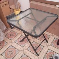 Tavolo da giardino in Vetro e Ferro battuto