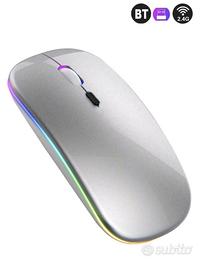 Mouse senza Fili Wireless Silver Ricaricabile