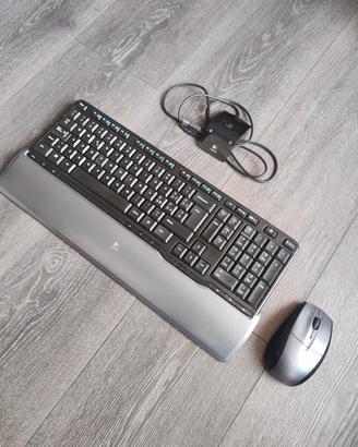 Set tastiera e mouse wireless Logitech S520