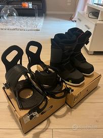 Set scarponi boa + attacchi snowboard